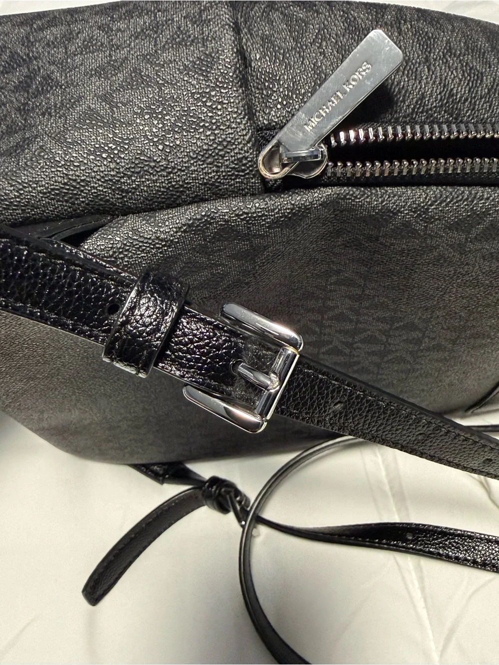Michael Kors Black/Charcoal MK Signature Backpack